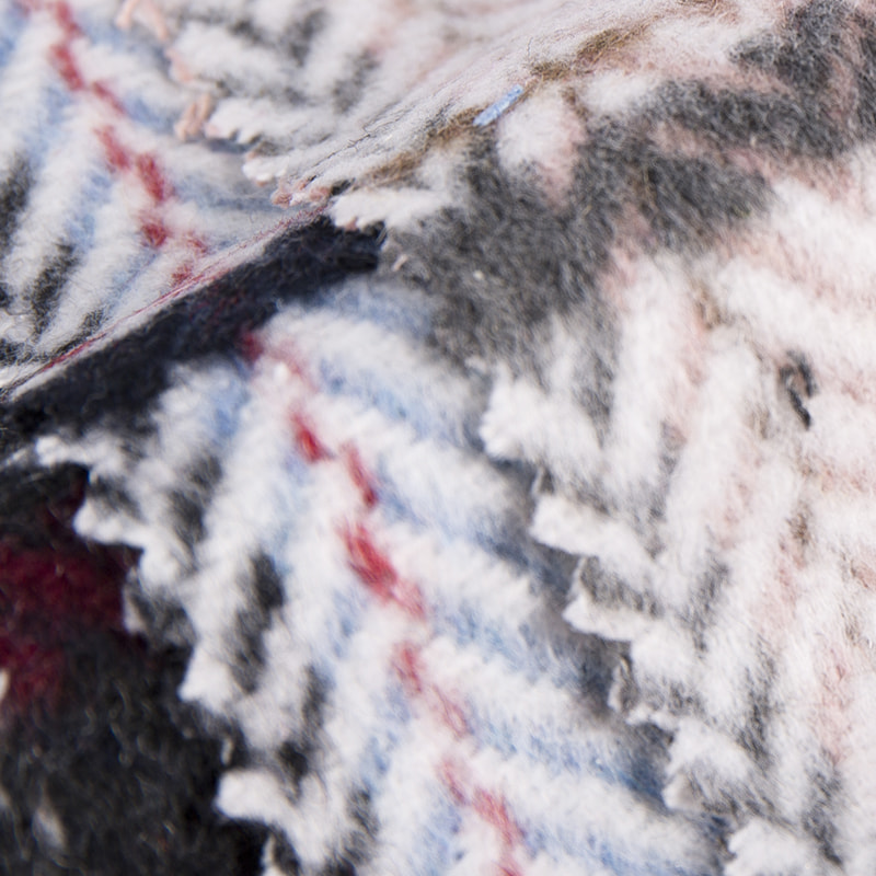 Fiskbensullpläd jacquardborste Tweedtyg 2424
