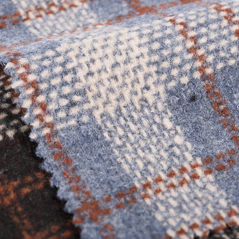 Prickade linjer Pläd Mode Style Ull Tweed Tyg För Vinter 3497