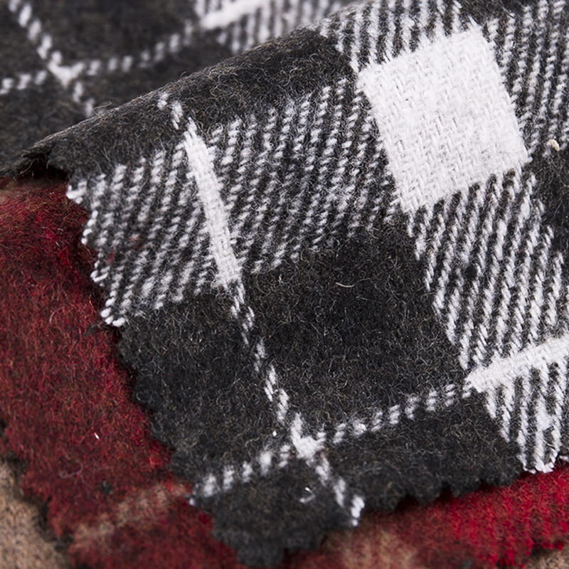 Röd Ny design Pläd Twill Tweed Tyg för skjortor 3547